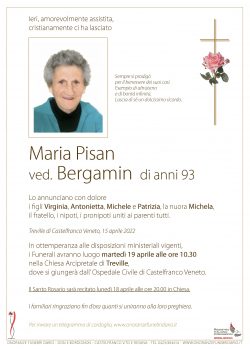 Maria Pisan ved. Bergamin