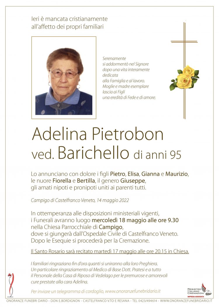 Adelina Pietrobon ved. Barichello