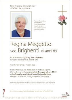 Regina Meggetto ved. Brighenti