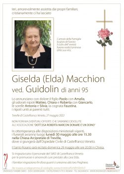 Giselda (Elda) Macchion ved. Guidolin