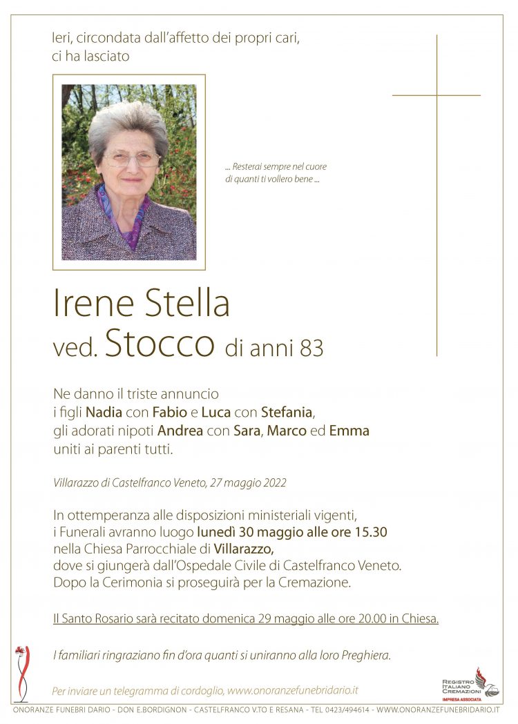 Irene Stella ved. Stocco