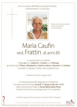 Maria Caufin ved. Frattin