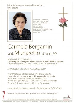 Carmela Bergamin ved. Munaretto