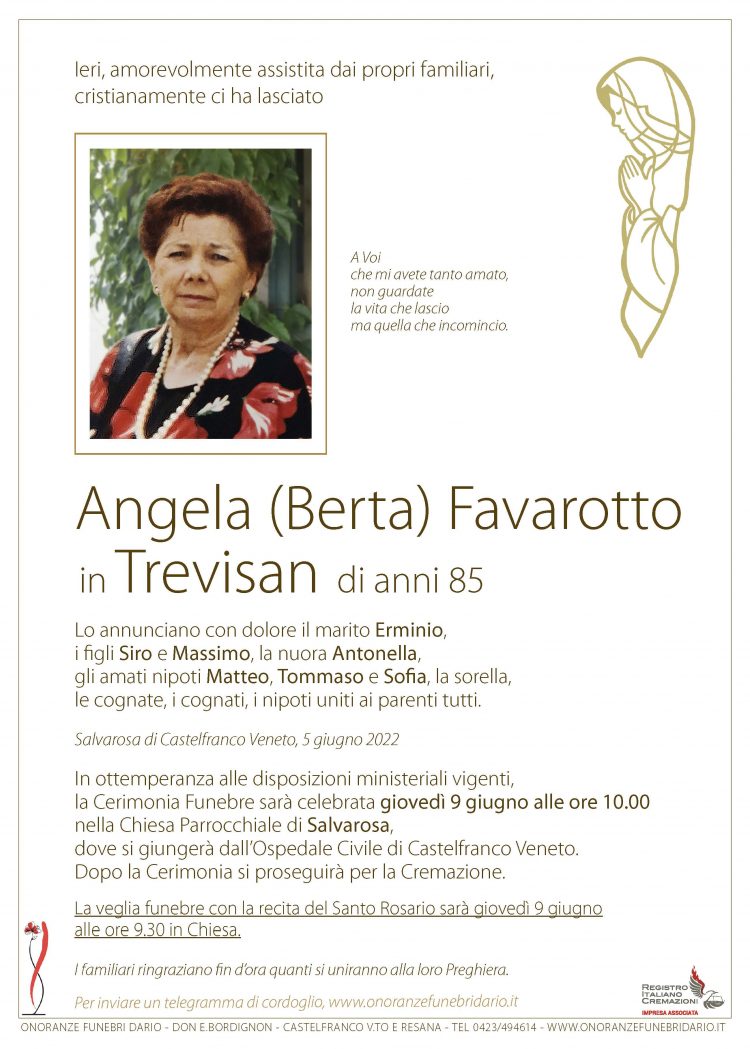 Angela Berta Favarotto in Trevisan