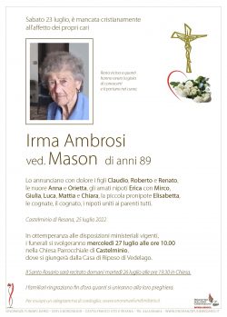 Irma Ambrosi ved. Mason