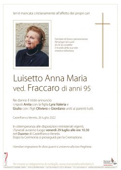 Luisetto Anna Maria ved. Fraccaro