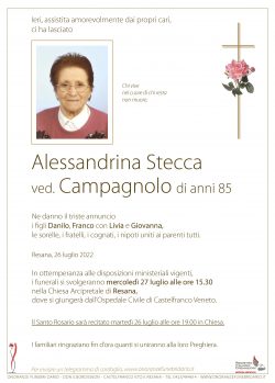 Alessandrina Stecca ved. Campagnolo