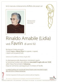 Rinaldo Amabile (Lidia) ved. Favrin