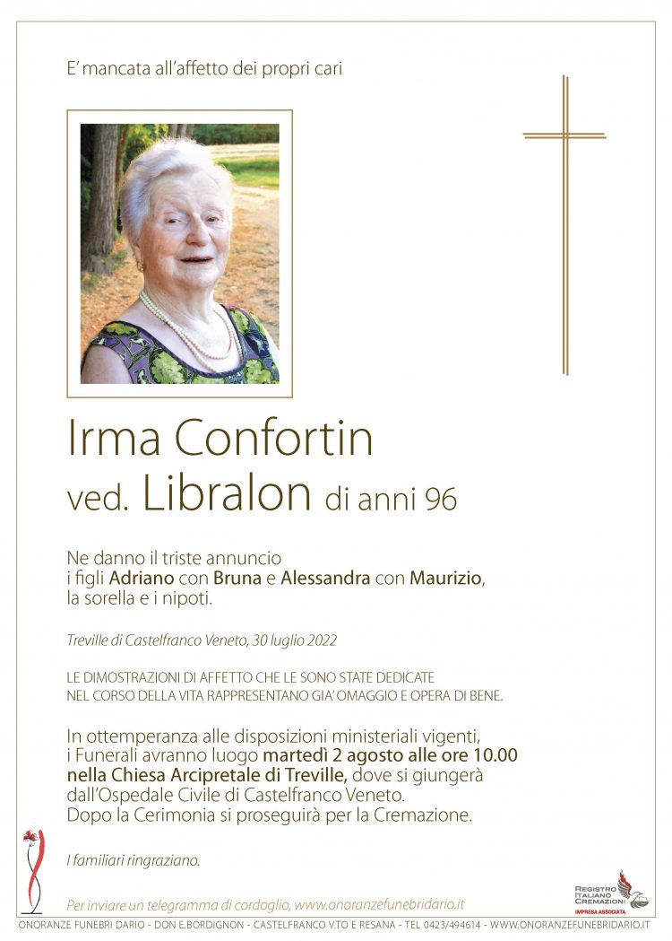 Irma Confortin ved. Libralon