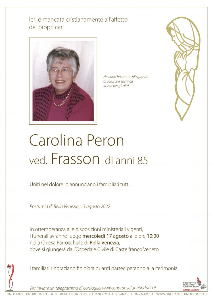 Carolina Peron ved. Frasson
