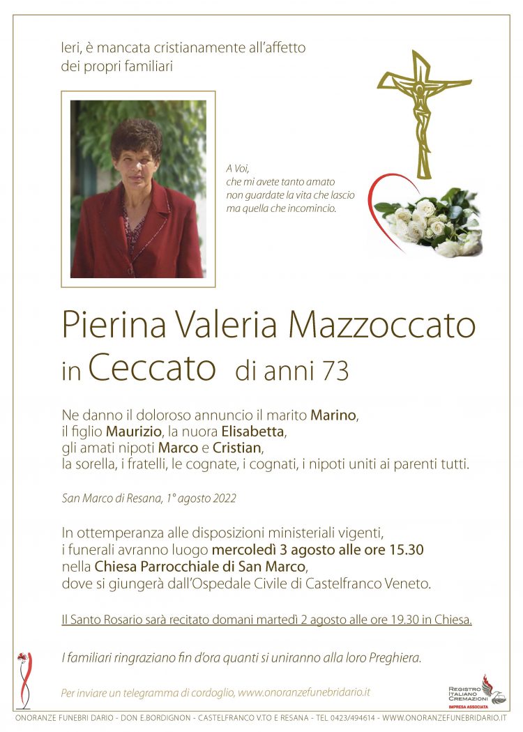 Pierina Valeria Mazzoccato in Ceccato
