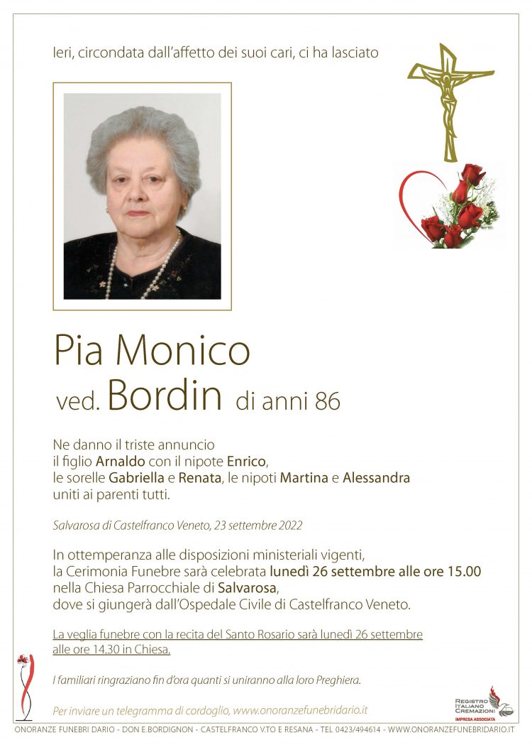 Pia Monico ved. Bordin