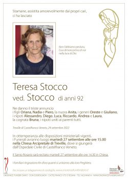 Teresa Stocco ved. Stocco