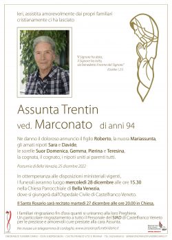 Assunta Trentin ved. Marconato