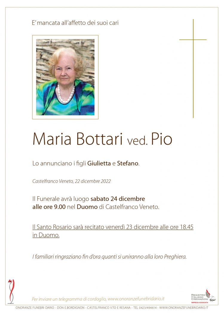Maria Bottari ved. Pio
