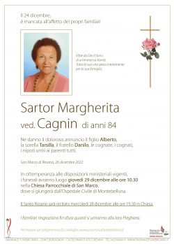 Margherita Sartor ved. Cagnin