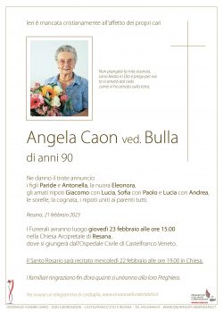 Angela Caon ved. Bulla