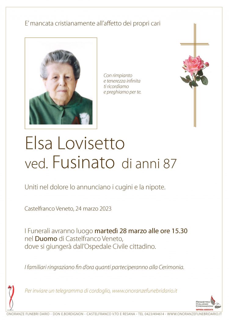 Elsa Lovisetto ved. Fusinato