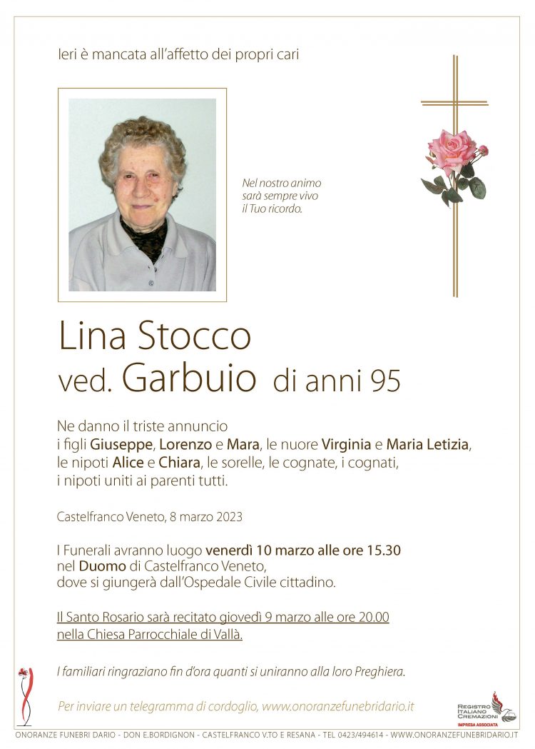 Lina Stocco ved. Garbuio