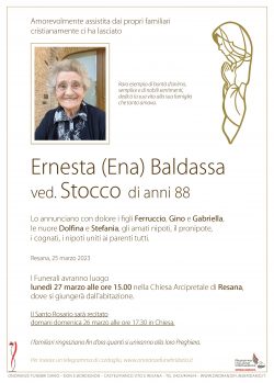 Ernesta (Ena) Baldassa ved. Stocco