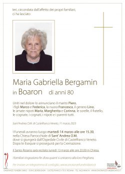 Maria Gabriella Bergamin in Boaron