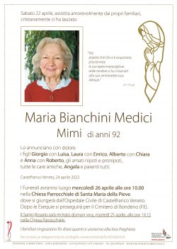 Maria Bianchini Medici Mimi