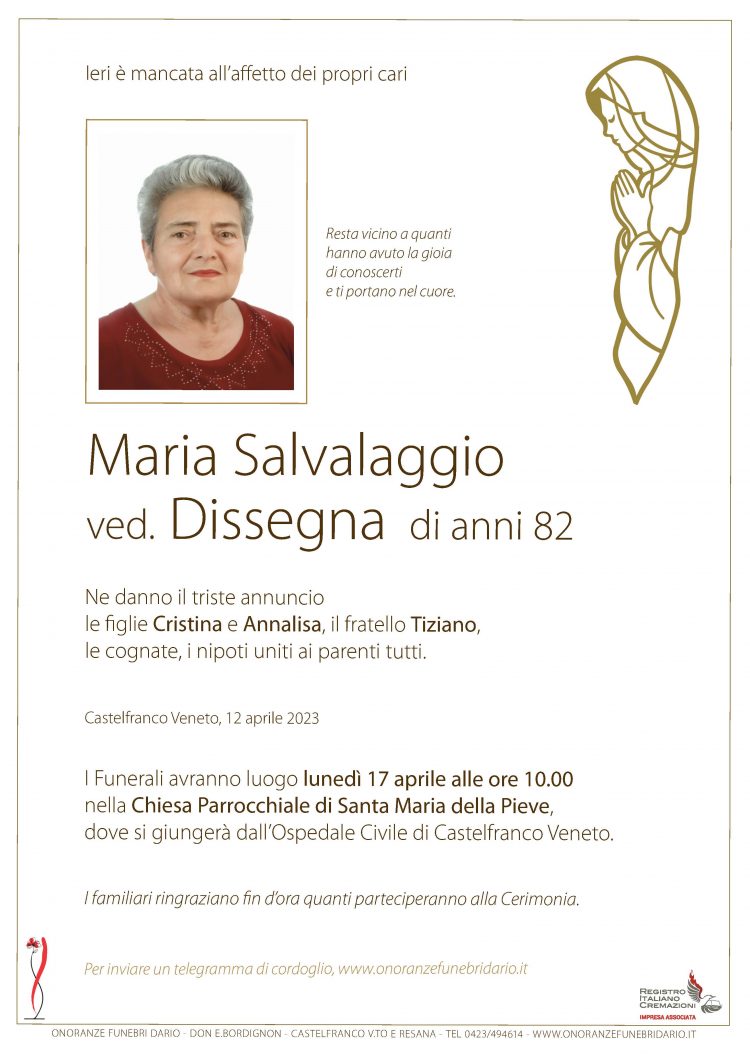 Maria Salvalaggio ved. Dissegna