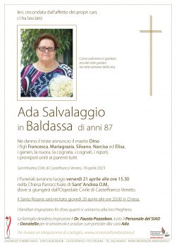 Ada Salvalaggio in Baldassa