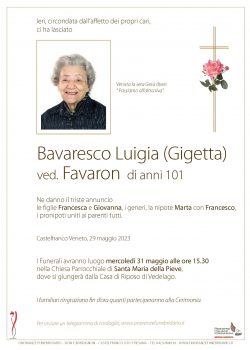 Bavaresco Luigia (Gigetta) ved. Favaron