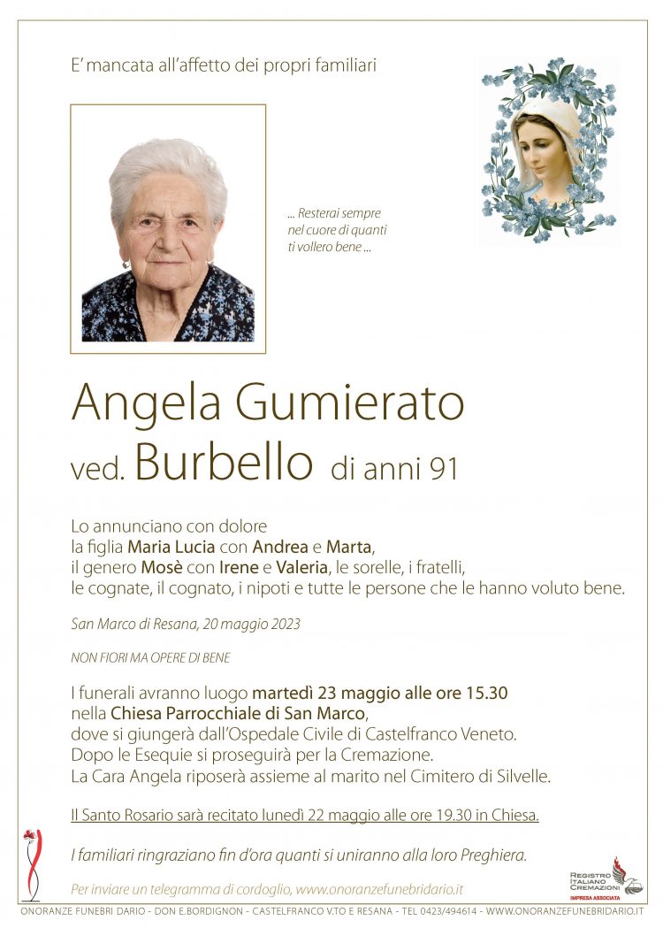 Angela Gumierato ved. Burbello