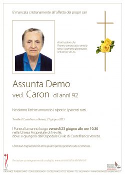 Assunta Demo ved. Caron