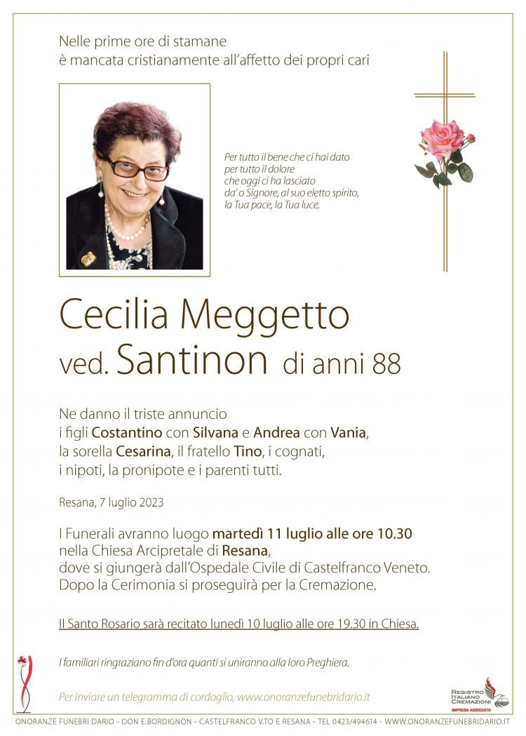 Cecilia Meggetto ved. Santinon