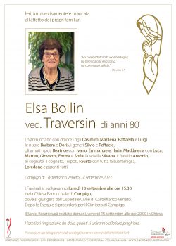 Elsa Bollin ved. Traversin