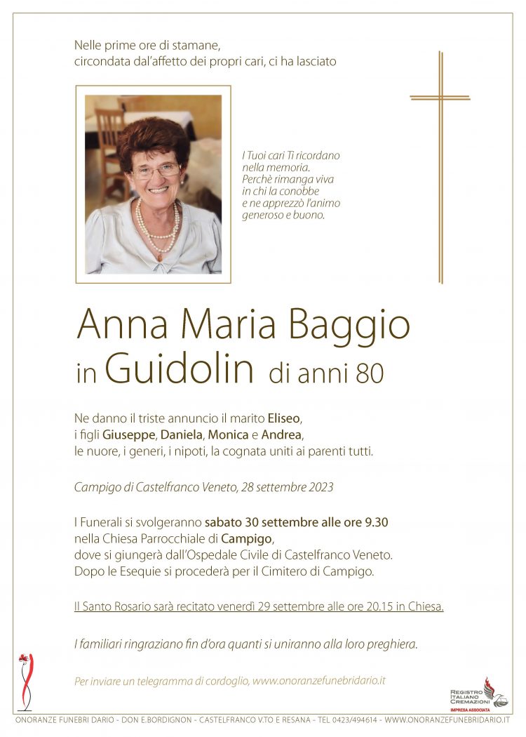 Anna Maria Baggio in Guidolin