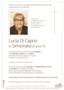 Lucia Di Caprio in Simionato