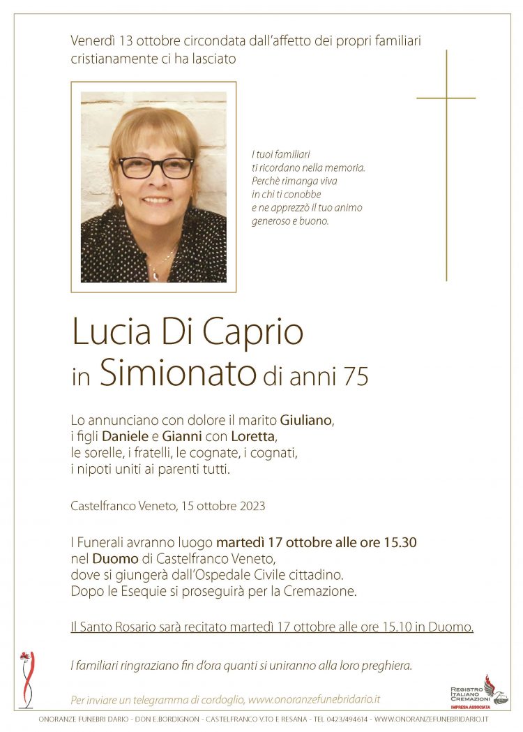 Lucia Di Caprio in Simionato