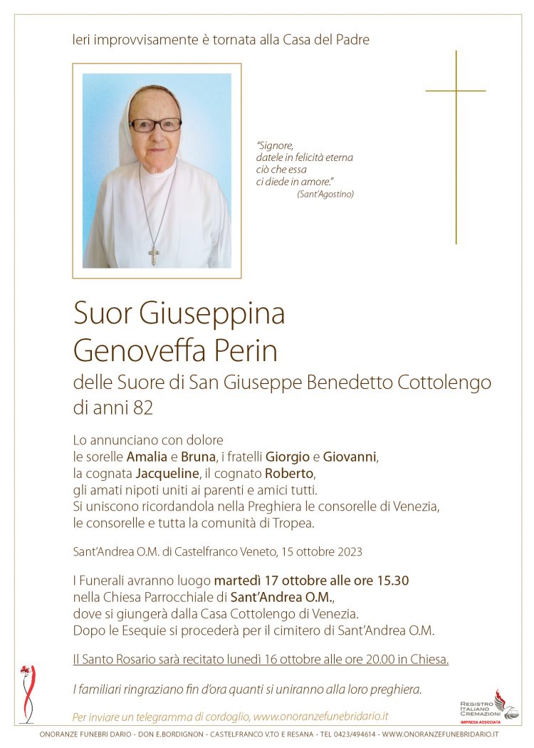 Suor Giuseppina Genoveffa Perin