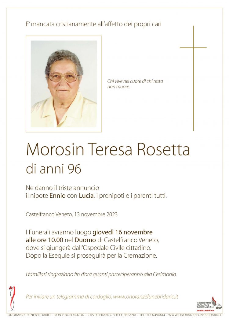 Morosin Teresa Rosetta