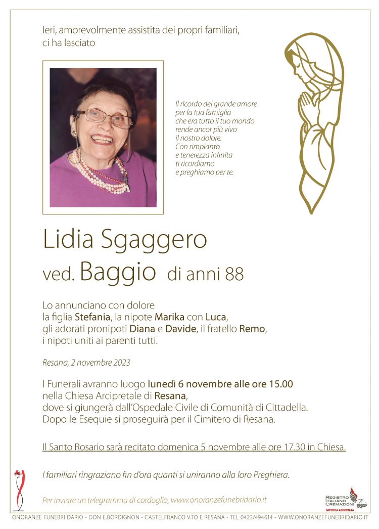 Lidia Sgaggero ved. Baggio