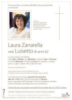 Laura Zanarella ved. Luisetto