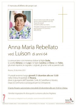 Anna Maria Rebellato ved. Luison