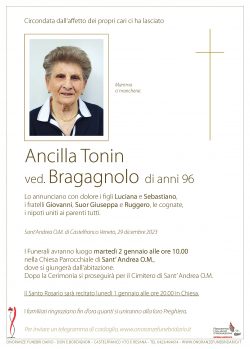 Ancilla Tonin ved. Bragagnolo