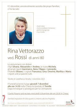 Rina Vettorazzo ved. Rossi