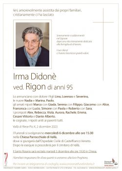 Irma Didonè ved. Rigon