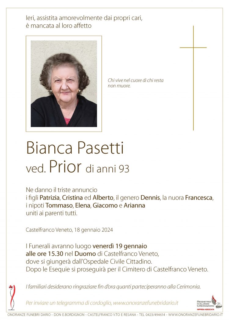 Bianca Pasetti ved. Prior