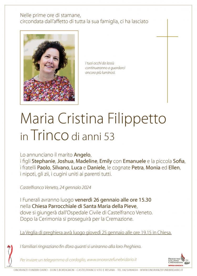 Maria Cristina Filippetto in Trinco