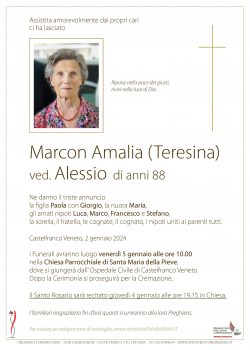 Marcon Amalia (Teresina) ved. Alessio