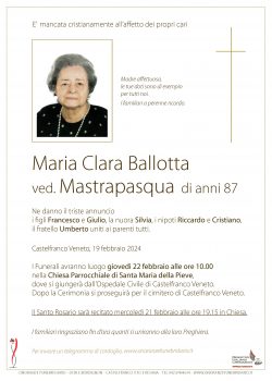 Maria Clara Ballotta ved. Mastrapasqua