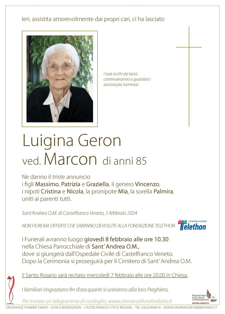 Luigina Geron ved. Marcon