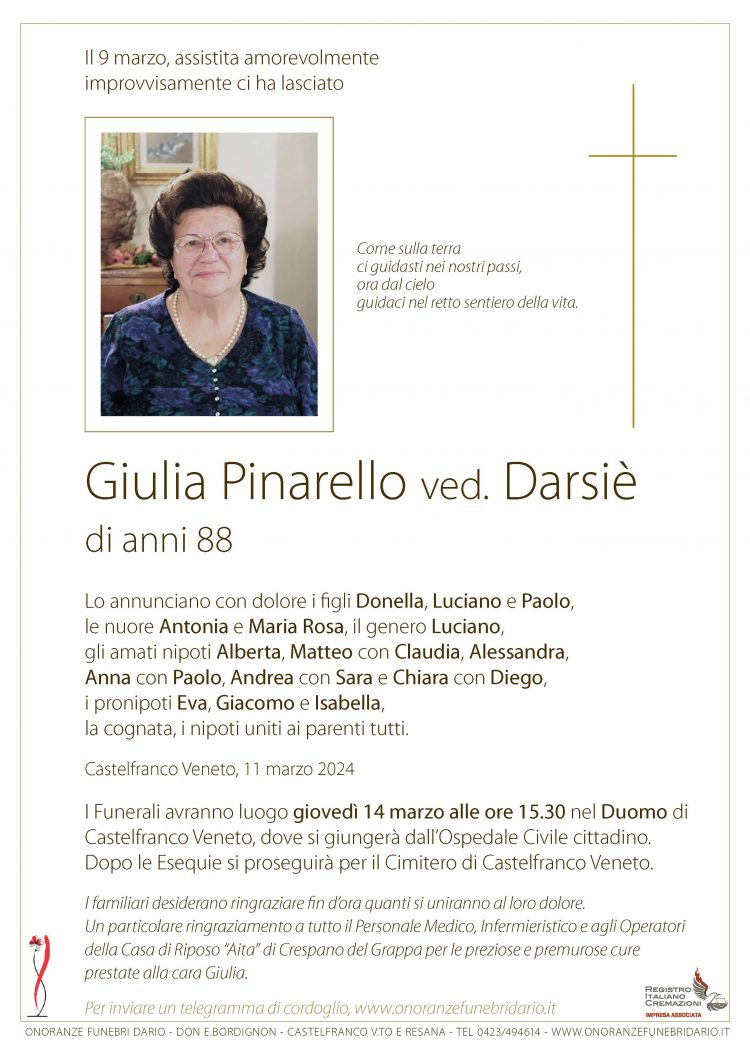 Giulia Pinarello ved. Darsiè